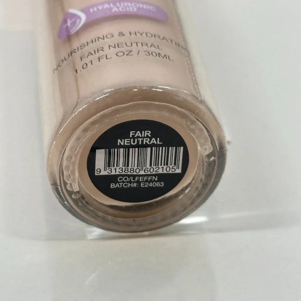 NEW! BYS Full Coverage Foundation Hyaluronic Acid Fair Neutral Nourishing & Hydr